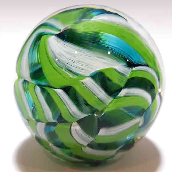 Rope Twist Paperweight in Green by WheatonArts